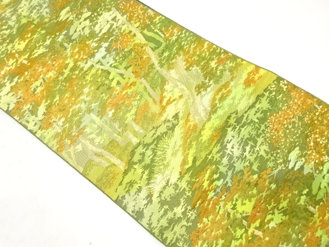 JAPANESE NAGOYA OBI / WOVEN SCENERY OF TREES